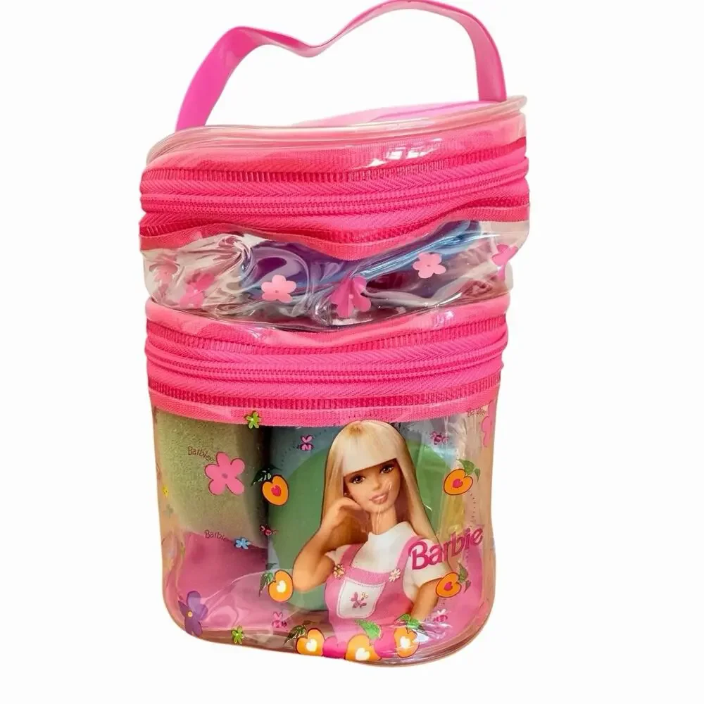 VTG 1998 Barbie Clear Double Decker Cosmetic Bag Case Sealed Deadstock New 90s